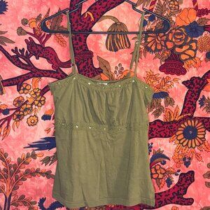 Vintage Decorated Spaghetti Strap Tank